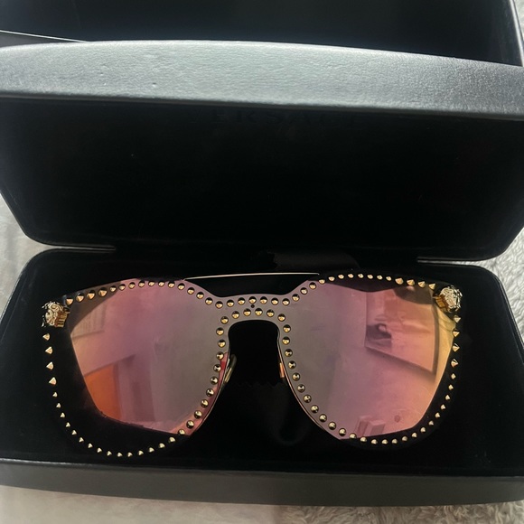 versace pink mirror sunglasses